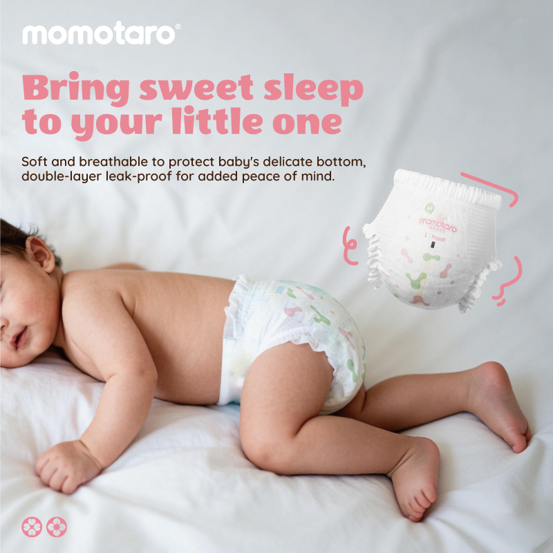 Dale un dulce sueño a tu pequeño con los pañales para bebés Momotaro