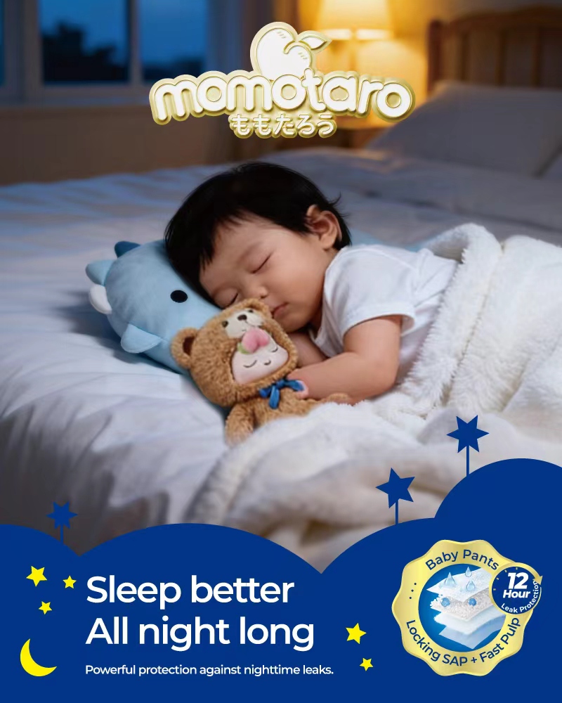 Ayude a su bebé a dormir mejor toda la noche con los pantalones para bebé Momotaro