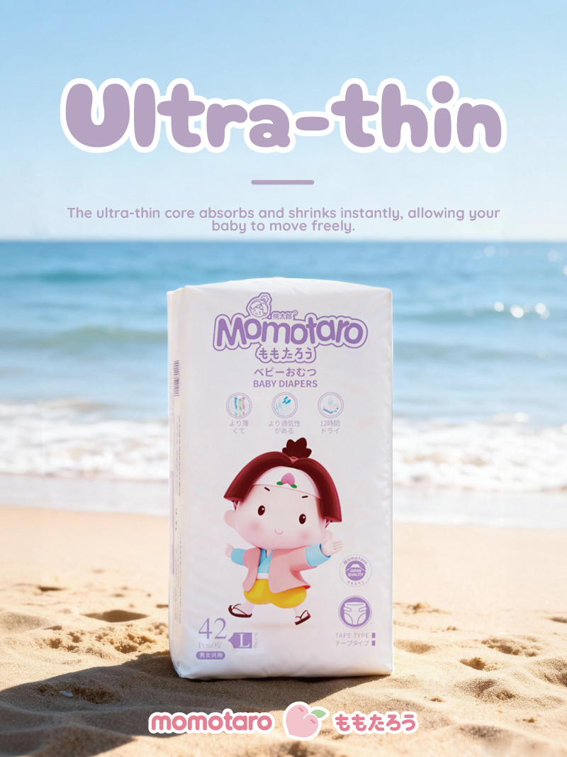 Pañales ultrafinos Momotaro: ligeros, transpirables y diseñados para bebés activos