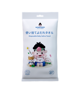 MOMOTARO bebé recién nacido toallas desechables para saliva alimentación comer impreso lindo diseño de planta animal babero de secado rápido 