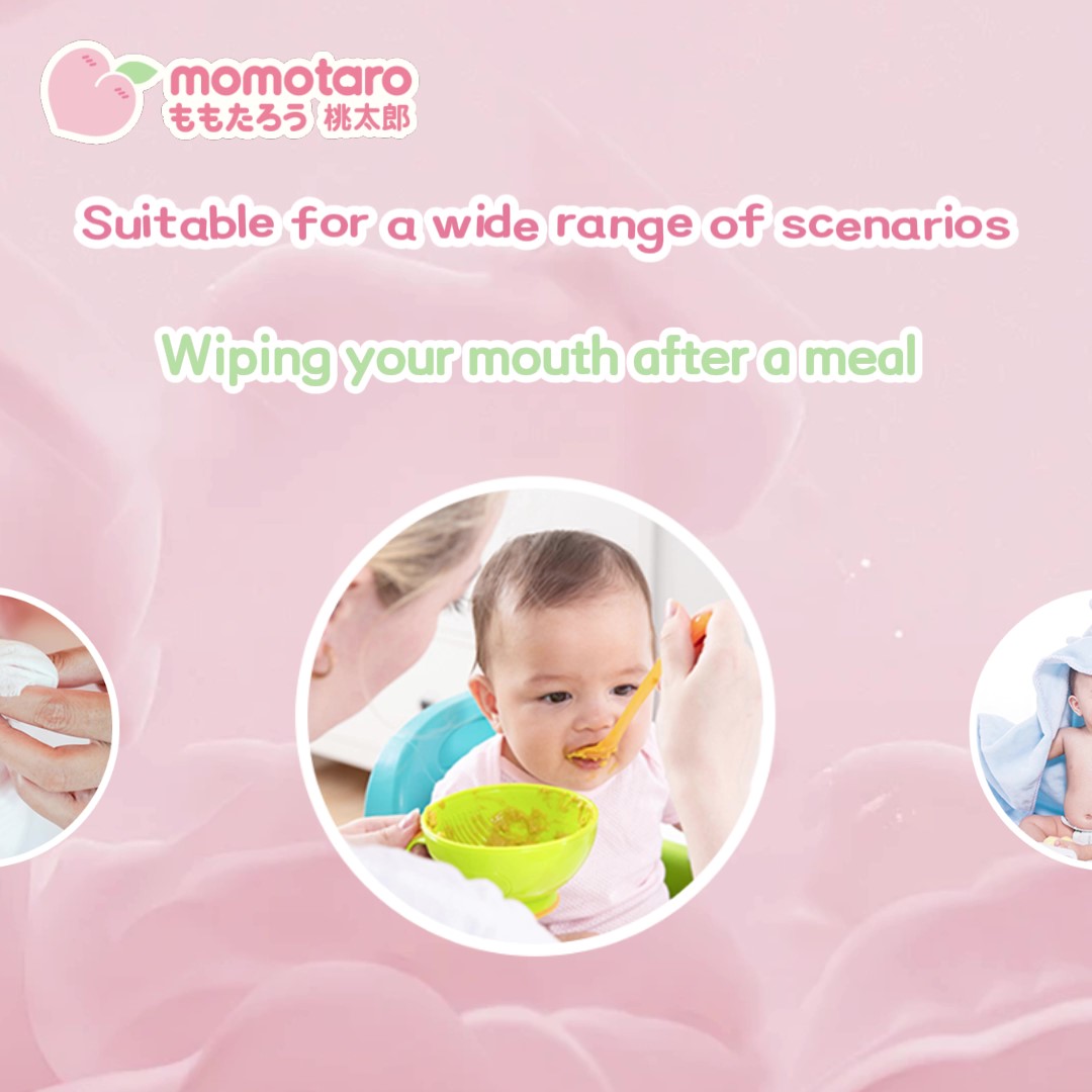  Toallitas húmedas para bebés Momotaro: ¡perfectas para múltiples escenarios!
