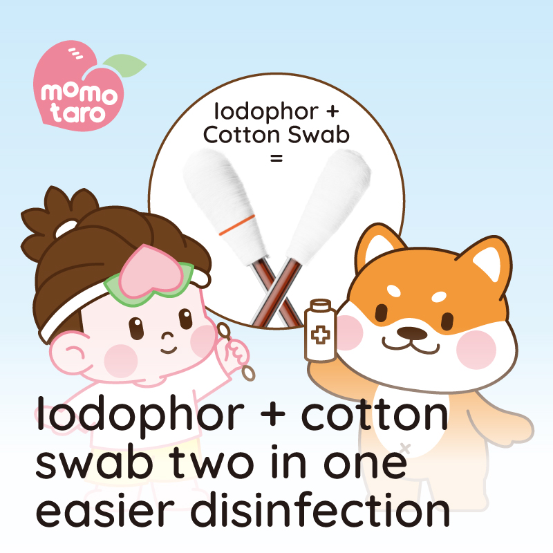 Cuidado suave al aire libre para su bebé: Solución de yodo de povidona de bebé de Momotaro