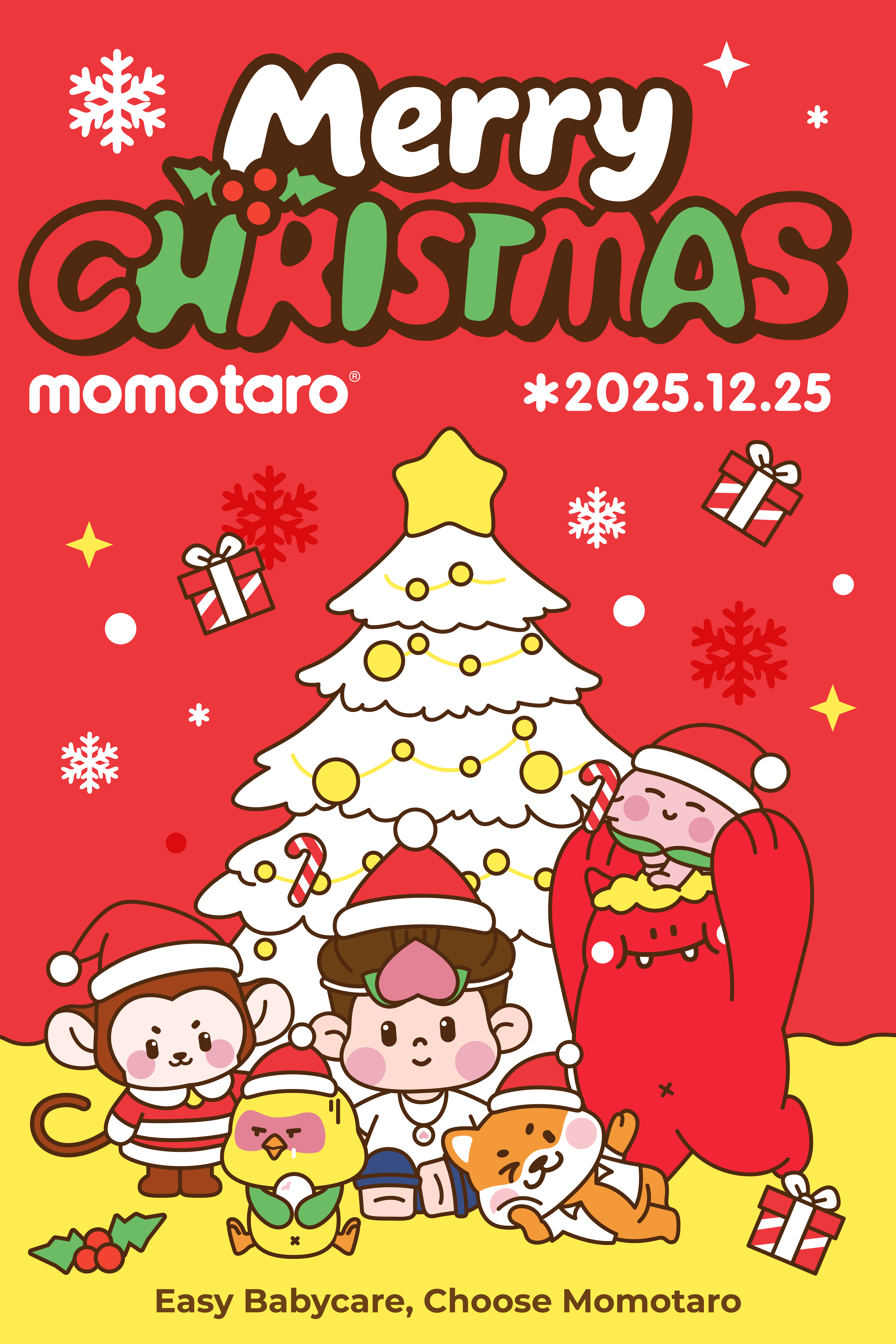 Feliz Navidad de parte de Momotaro: Cuidando a los bebés, todos los días del año